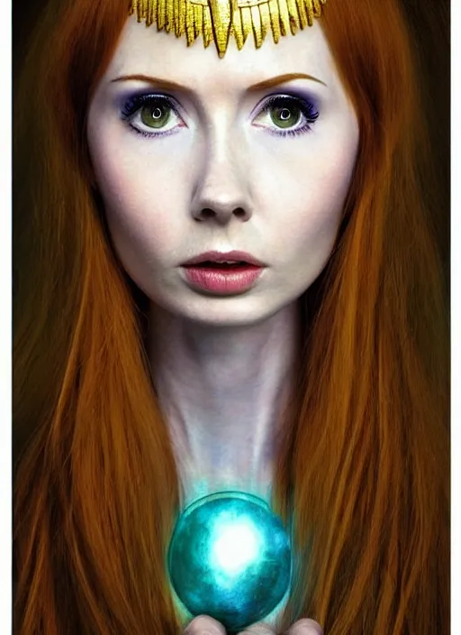 Prompt: beautiful 20 year old Karen Gillan as the goddess priestess of joy. ultra detailed painting at 16K resolution and amazingly epic visuals. epically beautiful image. amazing effect, image looks gorgeously crisp as far as it's visual fidelity goes, absolutely outstanding. vivid clarity. ultra. iridescent. mind-breaking. mega-beautiful pencil shadowing. beautiful face. Ultra High Definition. godly shading. amazingly crisp sharpness. photorealistic film cel processed twice..