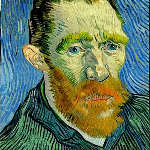 Image similar to tired man by van gogh