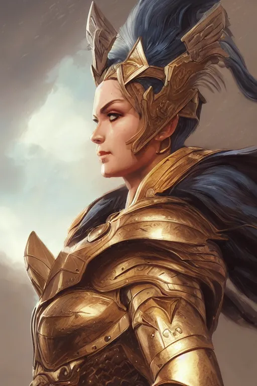 Image similar to amazon valkyrie athena, d & d, fantasy, portrait, highly detailed, headshot, digital painting, trending on artstation, concept art, sharp focus, illustration, art by artgerm and greg rutkowski and magali villeneuve