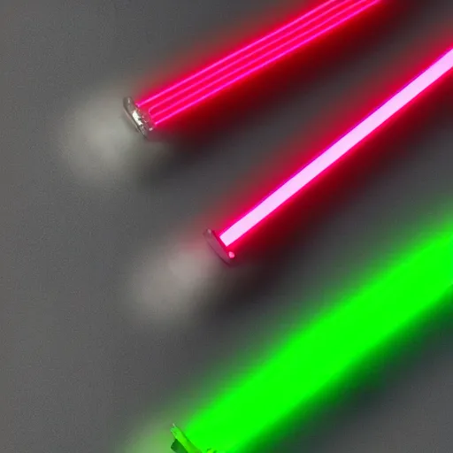 Image similar to an extremely high quality photo of a surreal neon-lightsaber-sandwich, the polymer clay neon tube ((sandwich)) creation, a hybrid mixture of sandwichlightsaberneons and lightsaber neon sign fillings, neon tubes drizzled on top, lightsaber filling, promotional photo, 4k polymer clay food photography