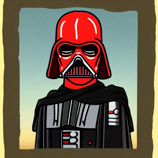 Prompt: a portrait of darth homer in the style of dalle