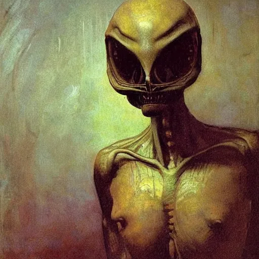 Image similar to alien by ilya repin