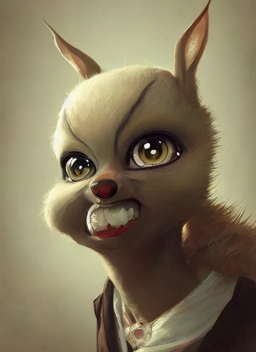 Prompt: a beautiful portrait of a cute anthropomorphic humanoid fursona. big eyes. character design by cory loftis fenghua zhong ryohei hase isma