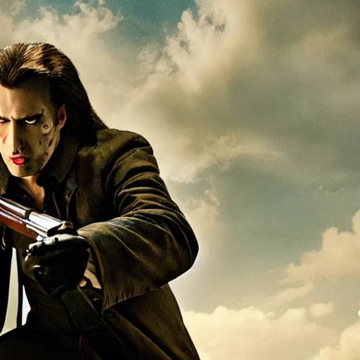 Prompt: <movie still quality=high lighting=awesome>Vampires Holding Guns</movie>