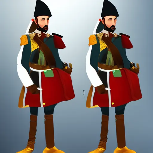 Prompt: ottoman soldier portrait concept art