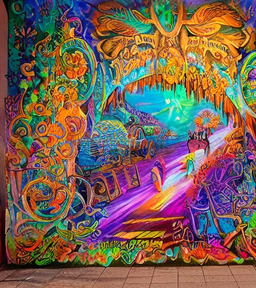 Prompt: pyrography, spray painted graffiti, perspective chalk art pastiche by Lisa Frank, Josephine Wall and Dan Mumford, cel-shaded, thick ink lines