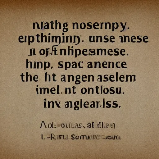 Prompt: nothing, empty, the absence of anything