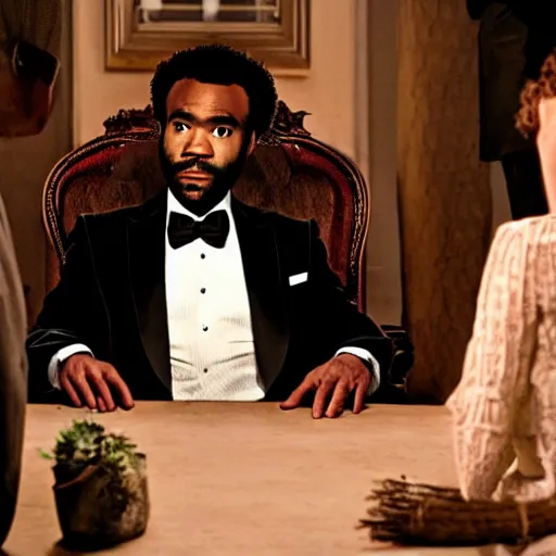 Image similar to Donald Glover as the Godfather
