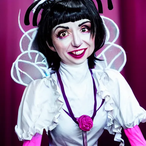 Image similar to muffet from undertale of she was a real person