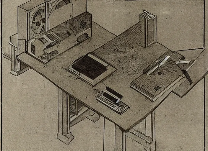 Image similar to computer design by leonardo da vinci