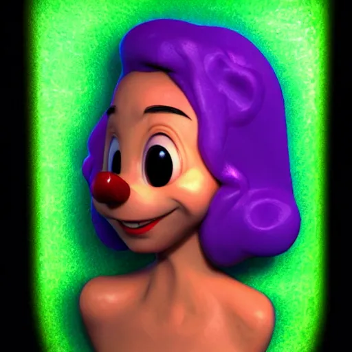 Image similar to Disney character made of melted wax beautiful lighting subsurface scattering