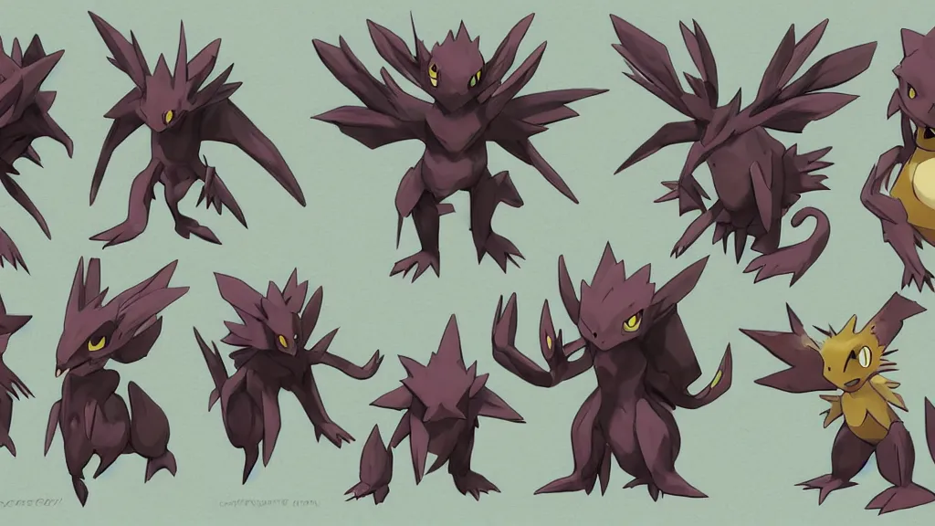 Image similar to pokemon, creature concept art