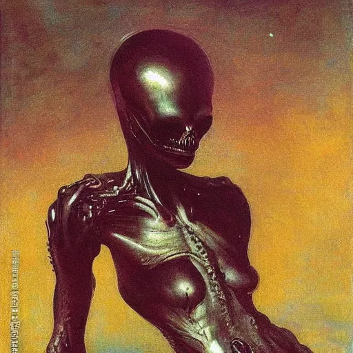 Image similar to alien by ilya repin