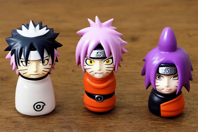 Image similar to naruto and sasuke salt and pepper shakers