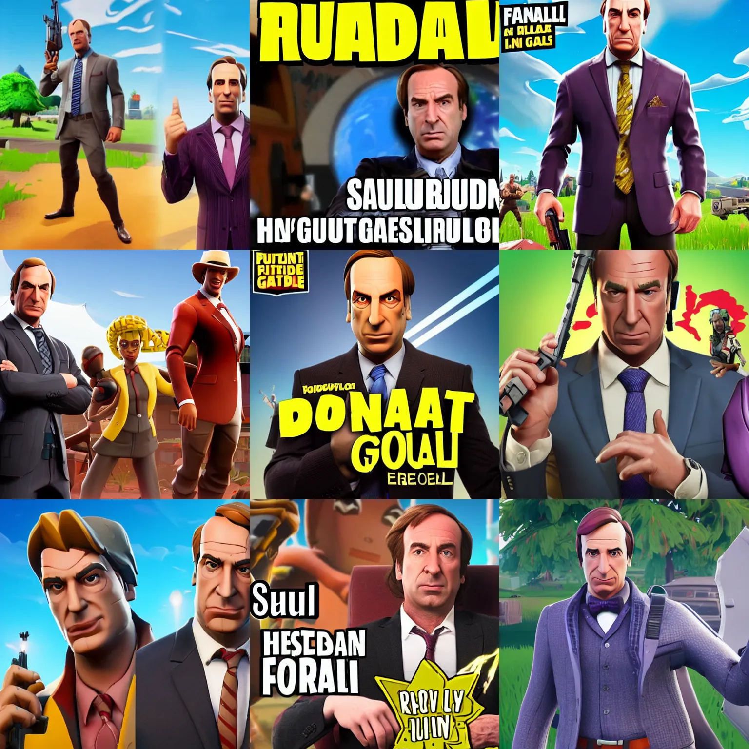 Prompt: Saul Goodman in Fortnite