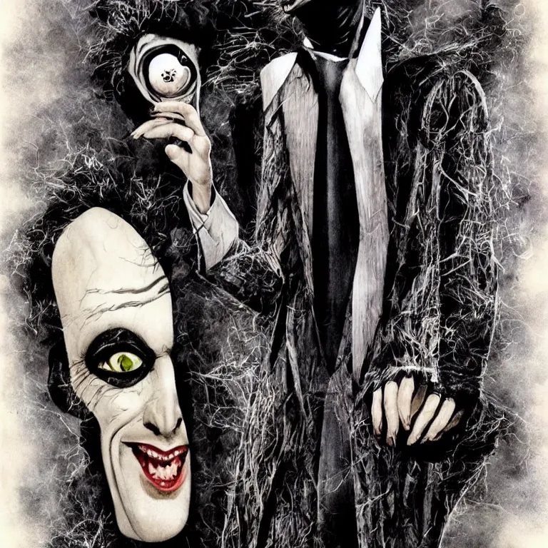 Image similar to Michael Keaton Beetlejuice by Dave McKean