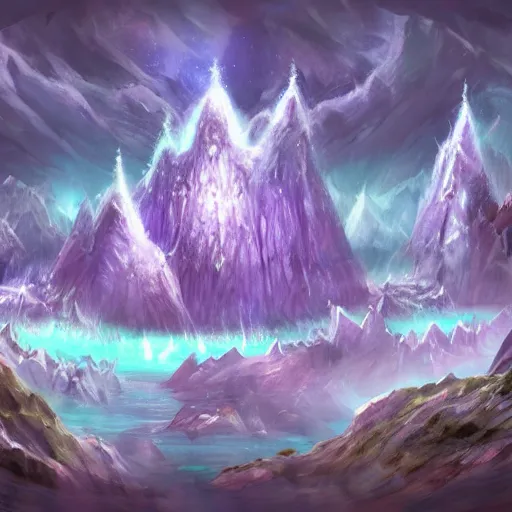 Image similar to crystal cave fantasy concept art