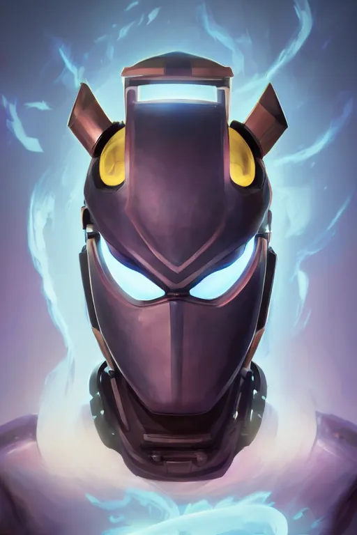 Image similar to epic mask helmet robot ninja portrait stylized as fornite style game design fanart by concept artist gervasio canda, behance hd by jesper ejsing, by rhads, makoto shinkai and lois van baarle, ilya kuvshinov, rossdraws global illumination radiating a glowing aura global illumination ray tracing hdr render in unreal engine 5