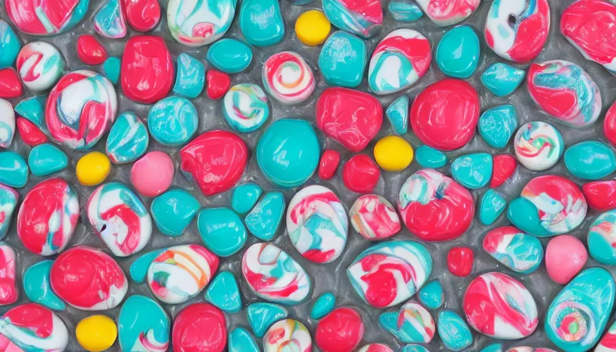 Image similar to cheery, car, dolphin, marble, candy 8 k