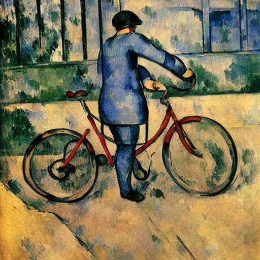 Image similar to Bike by Paul Cezanne,