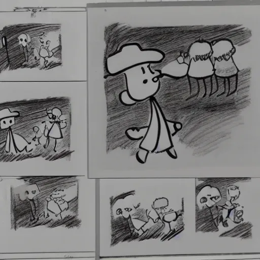 Image similar to original sketches by Charles Schulz, flawlessly preserved