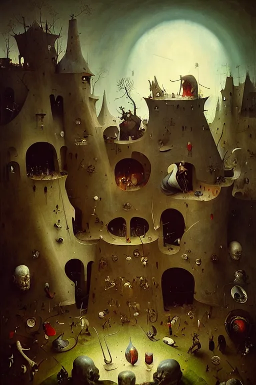 Image similar to hieronymus bosch, greg rutkowski, anna podedworna, painting of bring home the pain