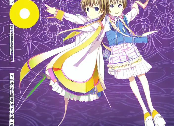 Image similar to rave part. kadokawa light novel, cover ; symmetry ; pattern