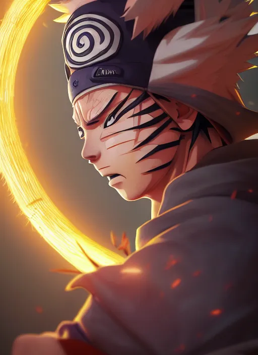 Image similar to naruto izumaki baron mode, naturel, hyper detailed, digital art, trending in artstation, cinematic lighting, studio quality, smooth render, unreal engine 5 rendered, octane rendered, art style by klimt and nixeu and ian sprigger and wlop and krenz cushart