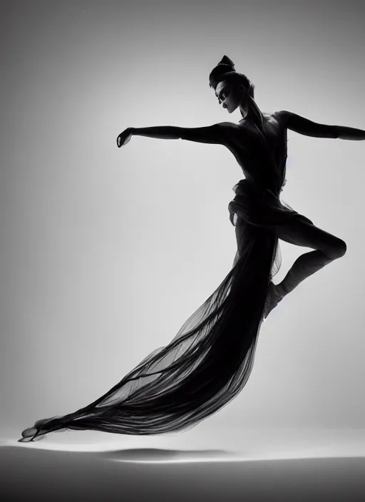 Image similar to a Photorealistic dramatic hyperrealistic render of a glamorous beautiful Female smoke dancer by Ken Brower and Deborah Ory of NYC Dance project,Lois Greenfield,Flowing cloth and smoke,Beautiful dynamic dramatic dark moody lighting,volumetric,shadows,cinematic atmosphere,Octane render,8K