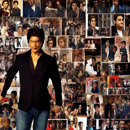 Prompt: a portrait of Shah Rukh Khan by Martin Schoeller, photorealistic, global lighting