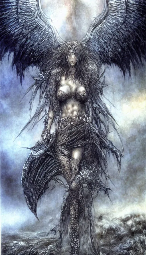 Prompt: the end of the world, by luis royo,