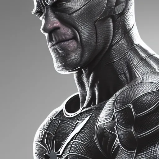 Image similar to Arnold Schwarzenegger as spiderman , muscle extremely detailed, fantastic details full face, mouth, trending on artstation, pixiv, cgsociety, hyperdetailed Unreal Engine 4k 8k ultra HD, WLOP