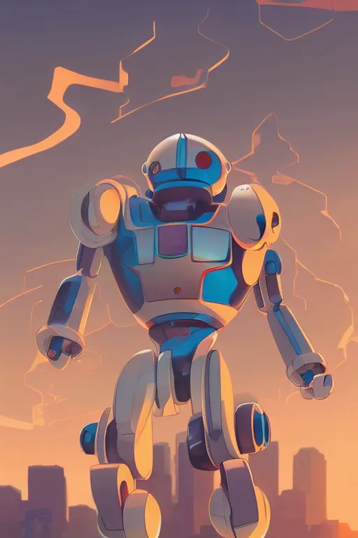 Image similar to metabots medabots medarotto medarot robot minimalist comics, behance hd by jesper ejsing, by rhads, makoto shinkai and lois van baarle, ilya kuvshinov, rossdraws global illumination ray tracing hdr radiating a glowing aura