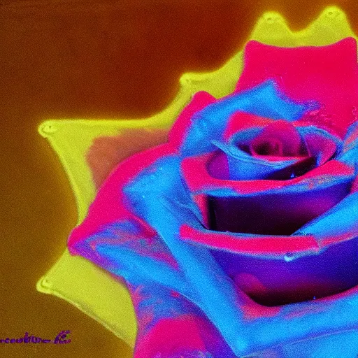 Image similar to rose made of plasma