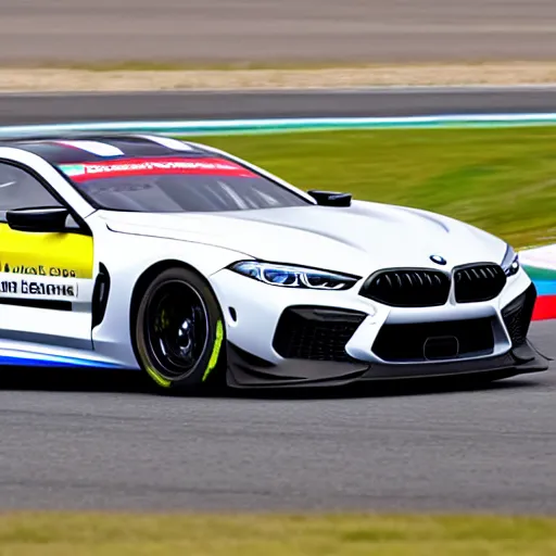 Image similar to a 2 0 1 8 bmw m 8 gte driving on a race track