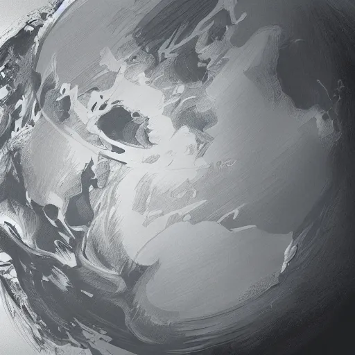 Image similar to a portrait of globe earth in drawing, cgsociety