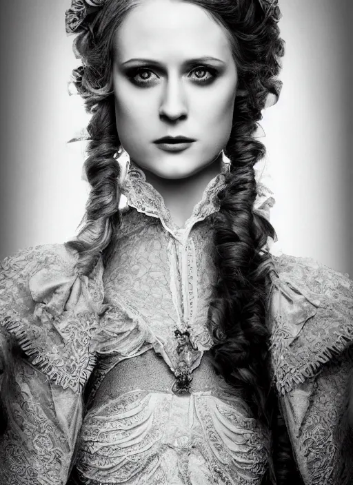 Image similar to Evan Rachel Wood for Victorian Secret, full length shot, XF IQ4, 150MP, 50mm, f/1.4, ISO 200, 1/160s, natural light, Adobe Photoshop, Adobe Lightroom, DxO Photolab, Corel PaintShop Pro, rule of thirds, symmetrical balance, depth layering, polarizing filter, Sense of Depth, AI enhanced