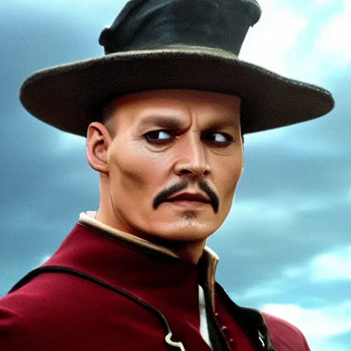 Image similar to johnny depp as captain picard