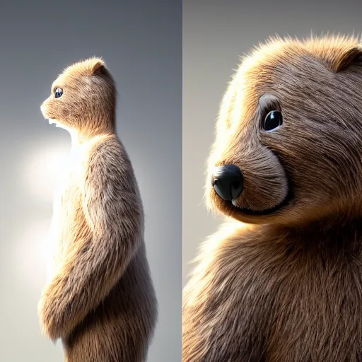 Image similar to hyperrealistic dslr film still of justin bieber disguised as anthropomorphic ( beaver ), stunning 8 k octane comprehensive 3 d render, inspired by istvan sandorfi & greg rutkowski & unreal engine, perfect symmetry, dim volumetric cinematic lighting, extremely hyper - detailed, incredibly real lifelike attributes & flesh texture, intricate, masterpiece, artstation