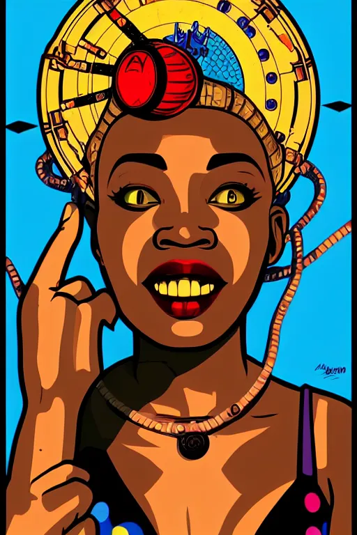 Image similar to mama africa smile to her child!!! pop art, pixel, bioshock, gta chinatown, artgerm, richard hamilton, mimmo rottela, julian opie, aya takano