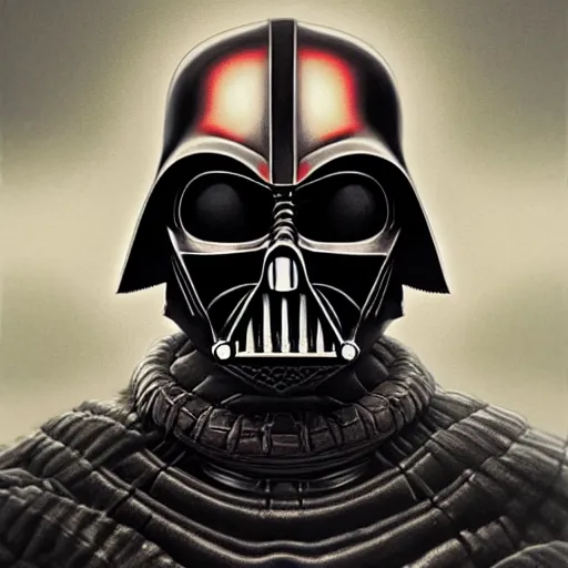 Prompt: doom demon venom giger portrait of darth vader, Pixar style, by Tristan Eaton Stanley Artgerm and Tom Bagshaw.