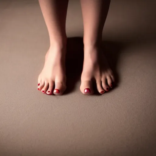 Image similar to a woman's feet, pale, professional photography