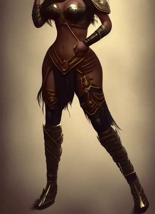 Image similar to kim kardashian as a warrior princess, full body, concept art, rim lighting, stanley lau, detailed, sharp focus, trending on artstation