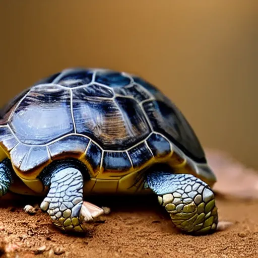 Prompt: A turtle with a camera on its shell, realistic, ultra high detail, 8k, close up.