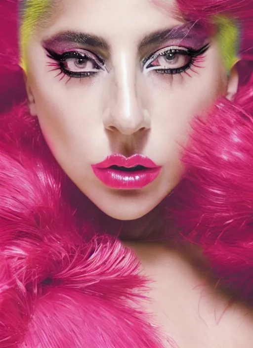 Image similar to lady gaga photohoot by mario testino and nick knight , vogue magazine, Highly realistic. High resolution. Highly detailed. Dramatic. 8k.4k.