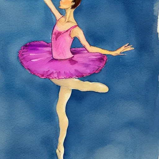 Image similar to ballet dancer watercolor