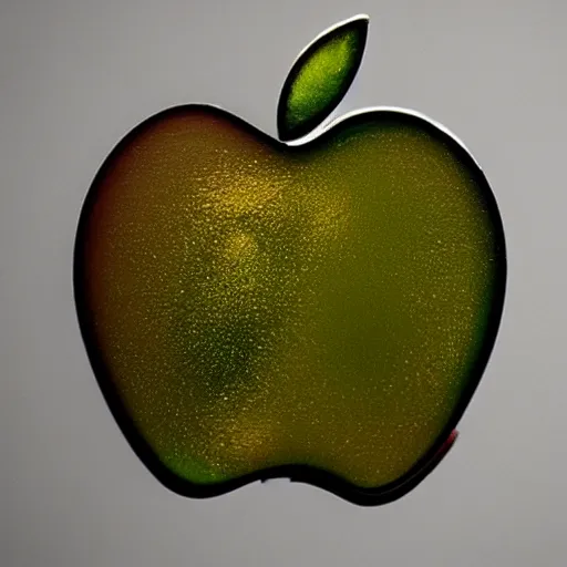 Prompt: apple made out of glass shards