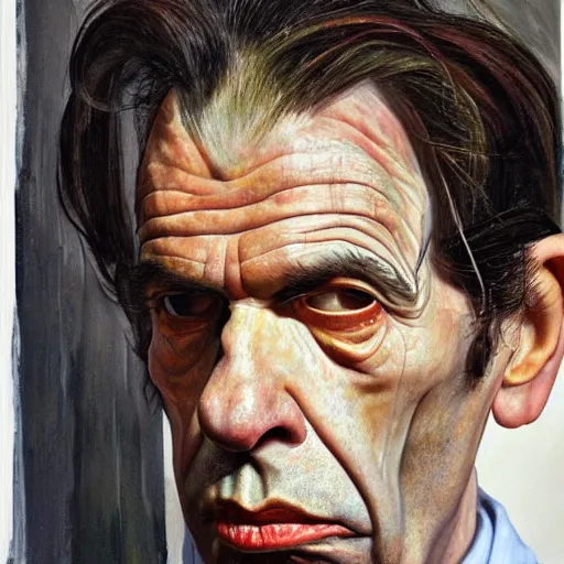 Prompt: high quality high detail painting by lucian freud, hd, sick nick cave