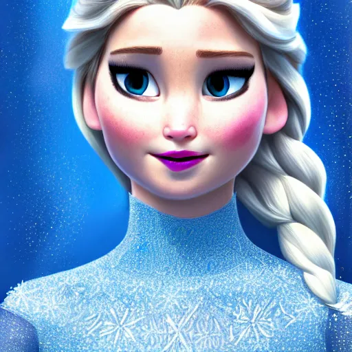 Image similar to A photograph of Jennifer Lawrence as Princess Elsa in Frozen (2013), hyperdetailed, 8k, trending on Artstation