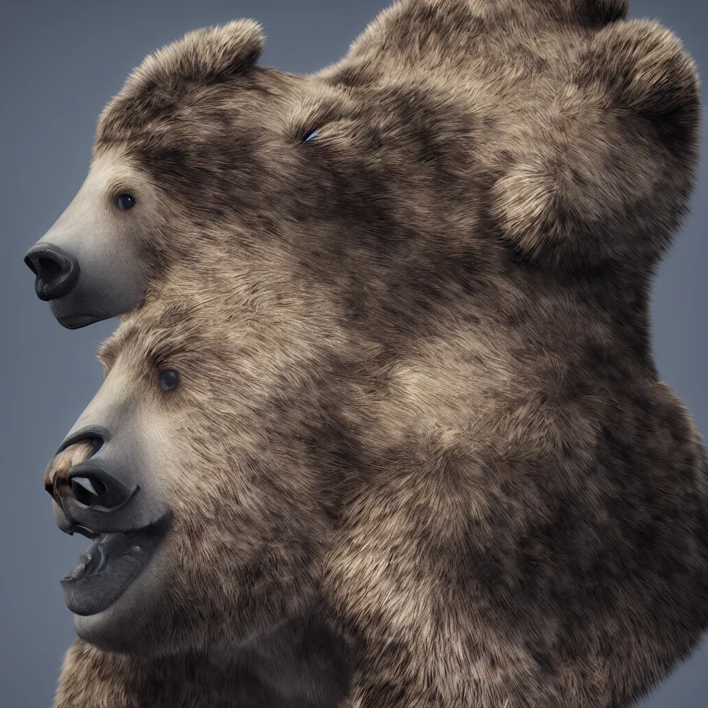 Prompt: 4k, bear fur, Unreal Engine 5, Lumen, Nanite, epic, octane rendered